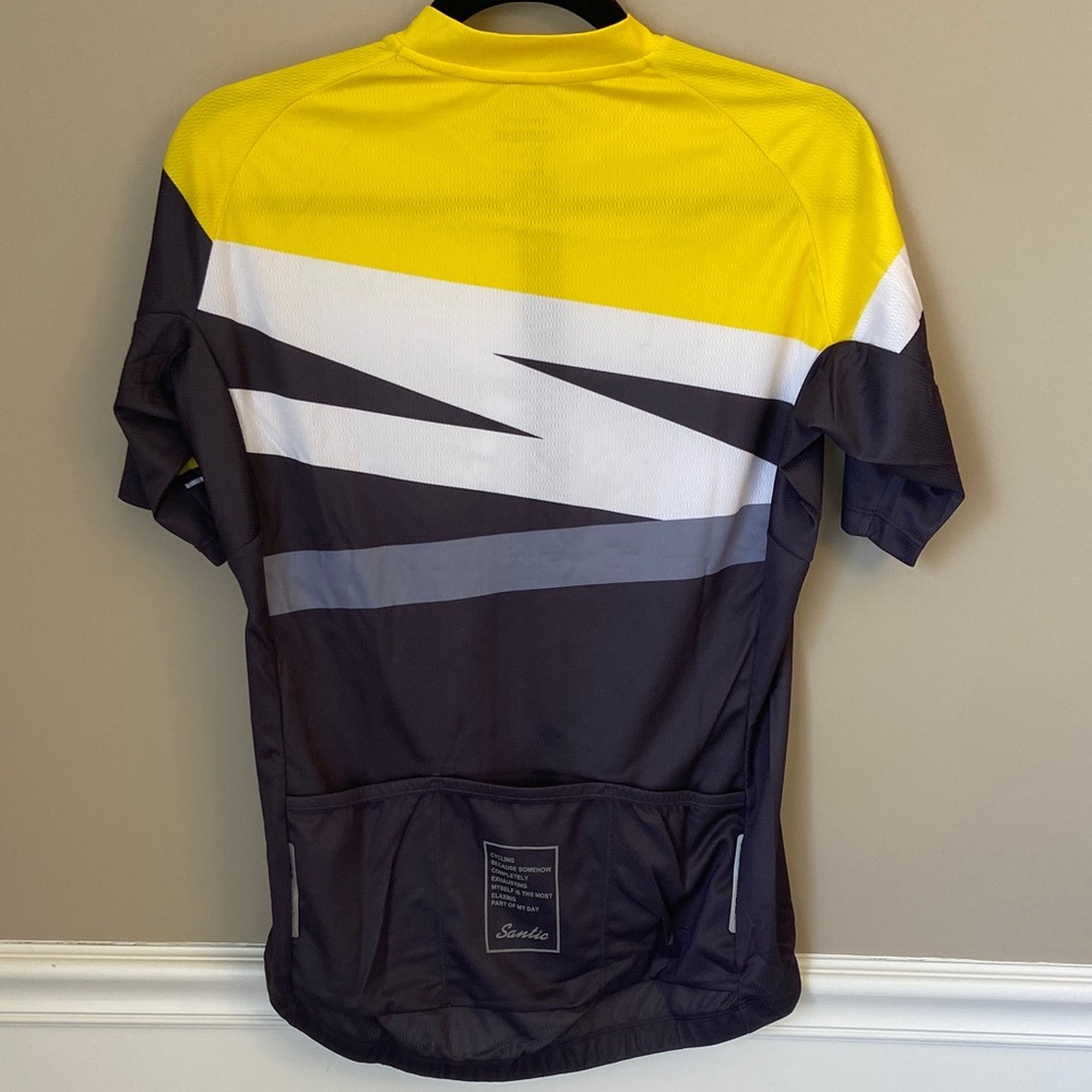 NWT Men’s Santic Yellow and Black Cycling Jersey- Size Small - Picture 10 of 12